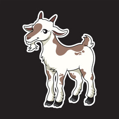 Eps 10, vector illustration about Anime monster with goat animal character ready to print for sticker