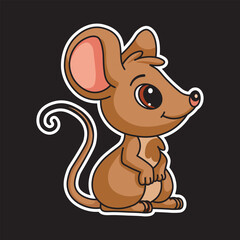 editorial design and vector illustration about animals with the name rat ready to print for stickers