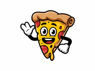 Food Character with Clean Lines and Expressive Style, Ideal for Menus, Ads, and Branding,food mascot vector, cartoon pizza, cute taco, coffee cup character, playful food art, brand mascot, flat vector