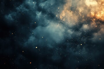 Naklejka premium Cosmic nebula clouds