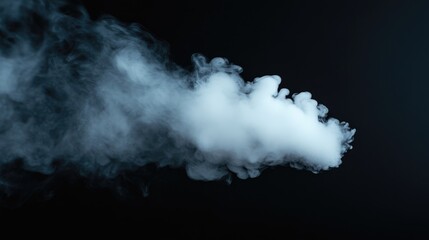 Abstract cloud of vapor against a black background