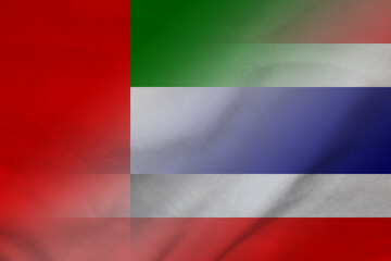 UAE and Thailand state flag transborder contract THA ARE