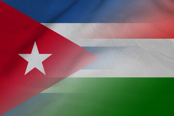 Cuba and Hungary official flag international negotiation HUN CUB