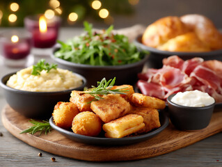 Fototapeta premium spanish christmas feast: holiday flavors