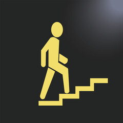 climb stairs vector eps 10