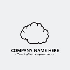 Brain illustration black and white for logo company vector image
