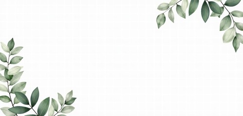 Elegant greenery design featuring soft watercolor leaves, perfect for invitations, branding, and eco-friendly projects.