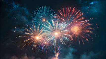 Spectacular Night Fireworks Display