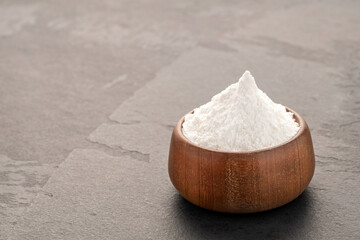 Baking soda - Crystalline solid compound in the bowl