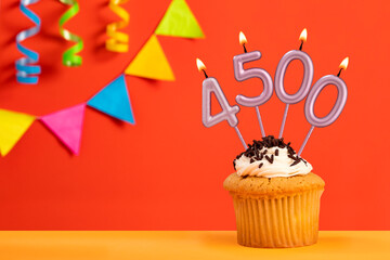 Number of followers or likes - Candle number 4500