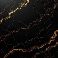 Elegant black marble with golden veins, ideal for luxury branding, interior design, or artistic backgrounds, exuding sophistication and style.