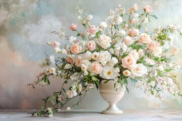 Elegant floral arrangement in a vase