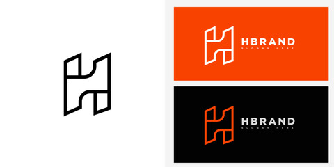 Modern Minimalist H Letter Logo Design Brand Identity