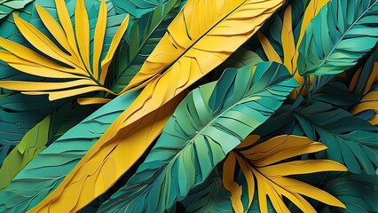 Abstract digital illustration featuring overlapping geometric shapes