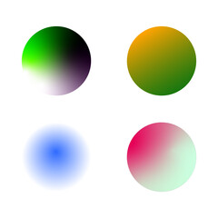 Gradient circle icon. Colorful shape vector. Abstract round element. Bright vibrant palette.