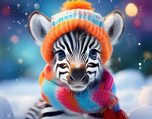 Zebra im Winter