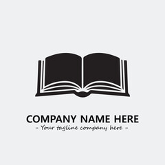Book illustration black and white for logo company vector image
