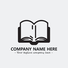 Book illustration black and white for logo company vector image
