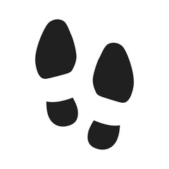 Human walking footprints shoes and shoe sole. Kids feet and foot steps Fun vector footsteps icon or sign for print. Different human footprints.