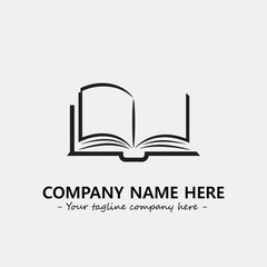 Book illustration black and white for logo company vector image
