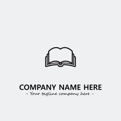 Book illustration black and white for logo company vector image

