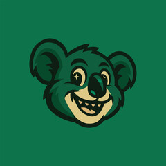 logo with cheerful koala esport style