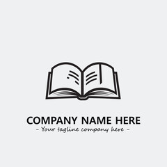 Book illustration black and white for logo company vector image
