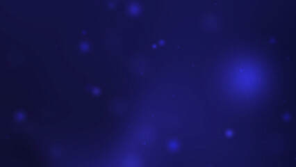 Dark blue background features numerous bright blurry lights