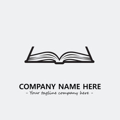 Book illustration black and white for logo company vector image
