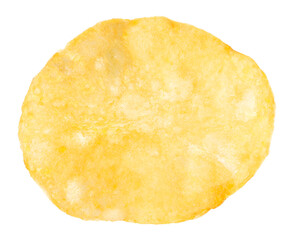 One tasty potato chip isolated on white