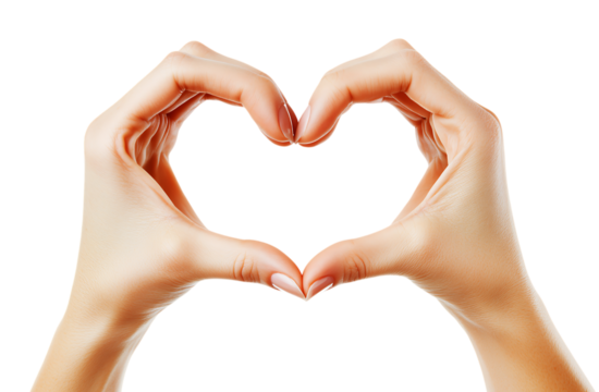 Heart Gesture Hands - Human hands create a heart shape symbolizing love and care. Perfect for social campaigns and greeting designs