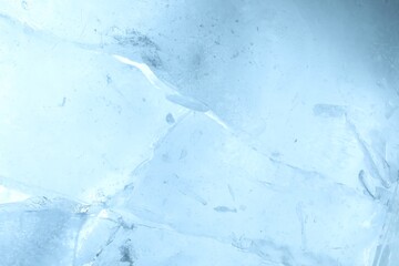 Texture of clear ice as background, closeup