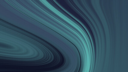 Abstract teal and blue swirling lines form a curved design