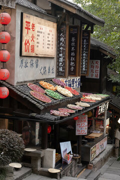 Herble Shop in Shiba Ti ( Eighteen Ladders ) , Historic pedestrian street in Chongqing
This Photo is Taken in February 2025, Chongqing, China