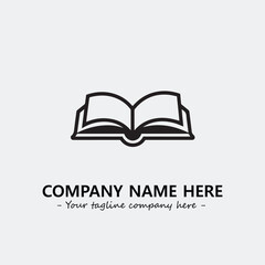 Book illustration black and white for logo company vector image
