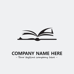 Book illustration black and white for logo company vector image
