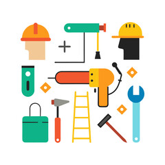 construction icon set