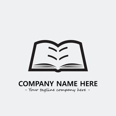 Book illustration black and white for logo company vector image
