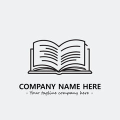 Book illustration black and white for logo company vector image
