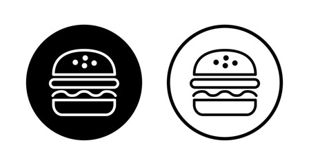 Burger icon logo design. burger sign and symbol. hamburger