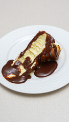 Delicious and Indulgent San Sebastian Cheesecake with Rich Chocolate ganache Topping for Dessert Lovers