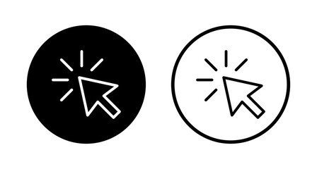 Click icon logo design. pointer arrow sign and symbol. cursor icon