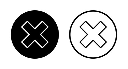 Close icon logo design. Delete sign and symbol. cross sign