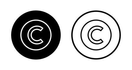 Copyright icon logo design. copyright sign and symbol