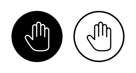 Hand icon logo design. hand sign and symbol. palm