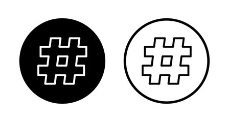 Hashtag icon logo design. hashtag sign and symbol