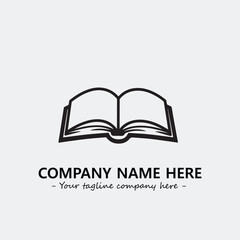 Book illustration black and white for logo company vector image
