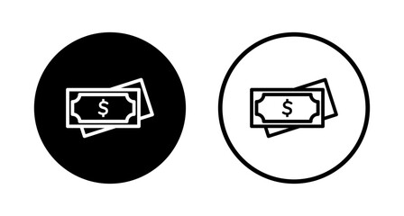 Money icon logo design. Money sign and symbol