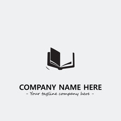 Book illustration black and white for logo company vector image
