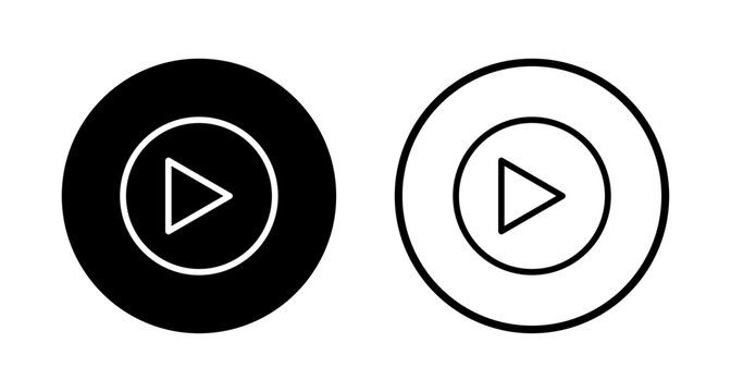Play icon logo design. Play button sign and symbol
